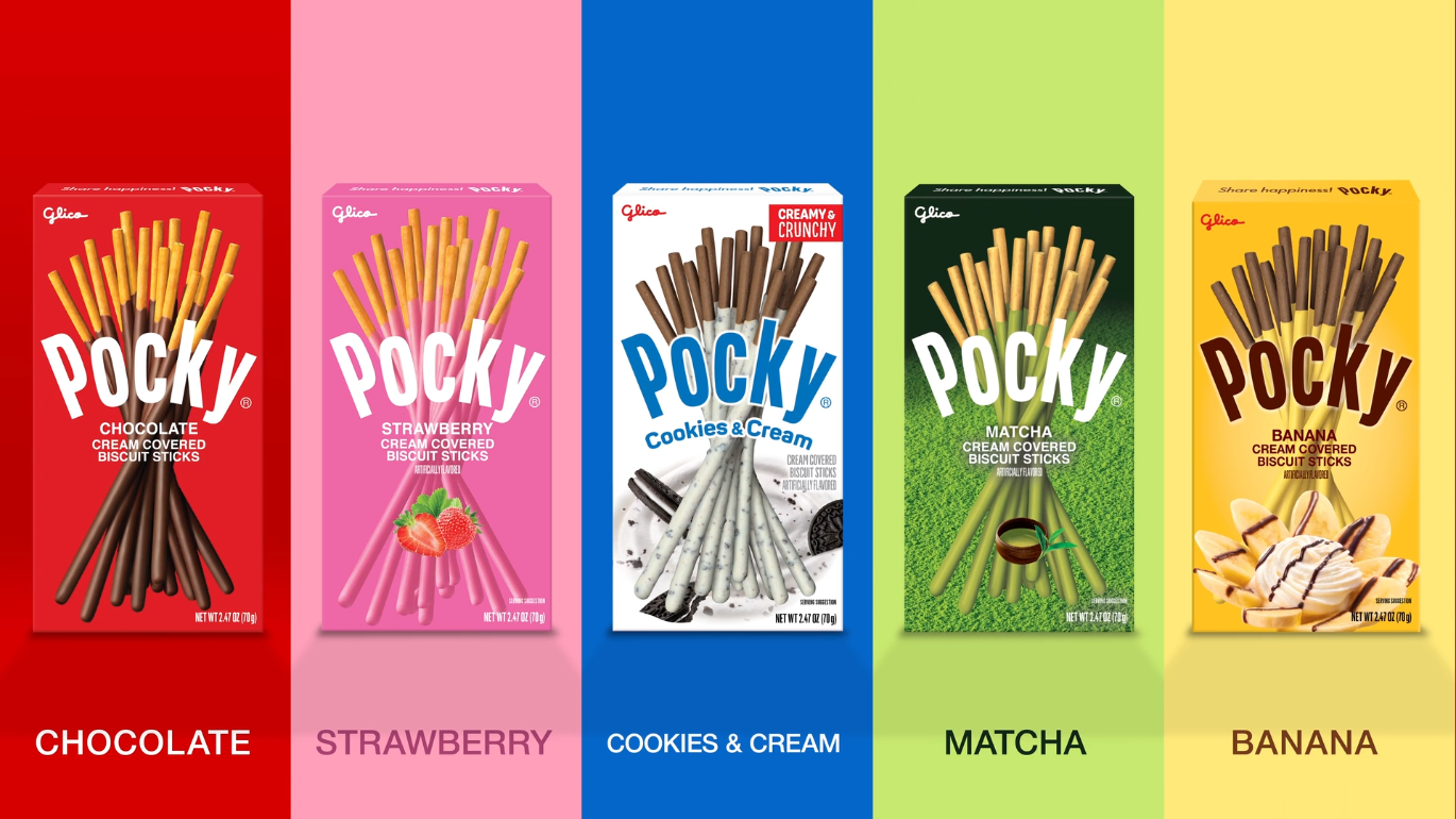 Snack japonais Pocky, gâteau fin enrobé de crèmeMikado