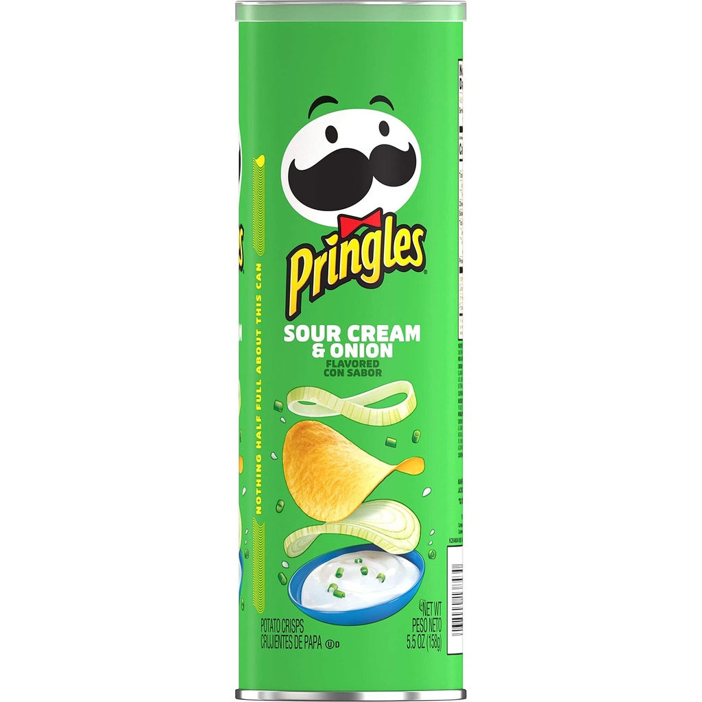 Pringles Sour Cream & Onion Potato Crisps 165 gr