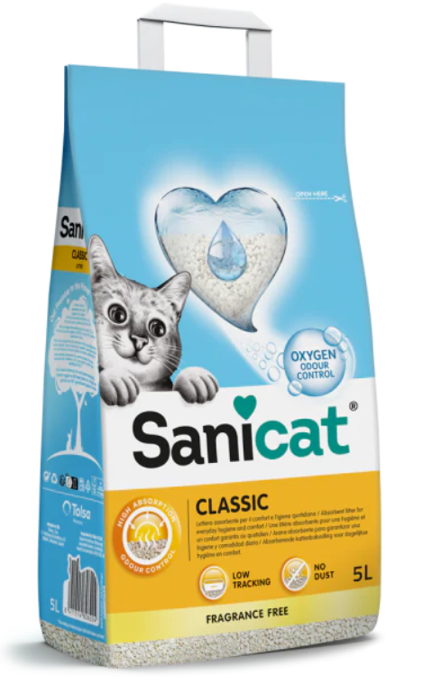 Litiére SANICAT CLASSIC OXYGEN 5 L Cat