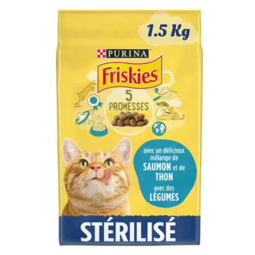 Friskies Chat Stérilisé 1.5kg Thon Et Saumon