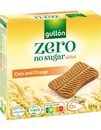 Gullon No Sugar Added Oats and Orange 144g