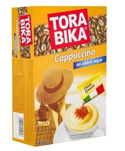 Tora Bika Cappuccino Choco Granule Coffee no added sugar 10*12.5gr 