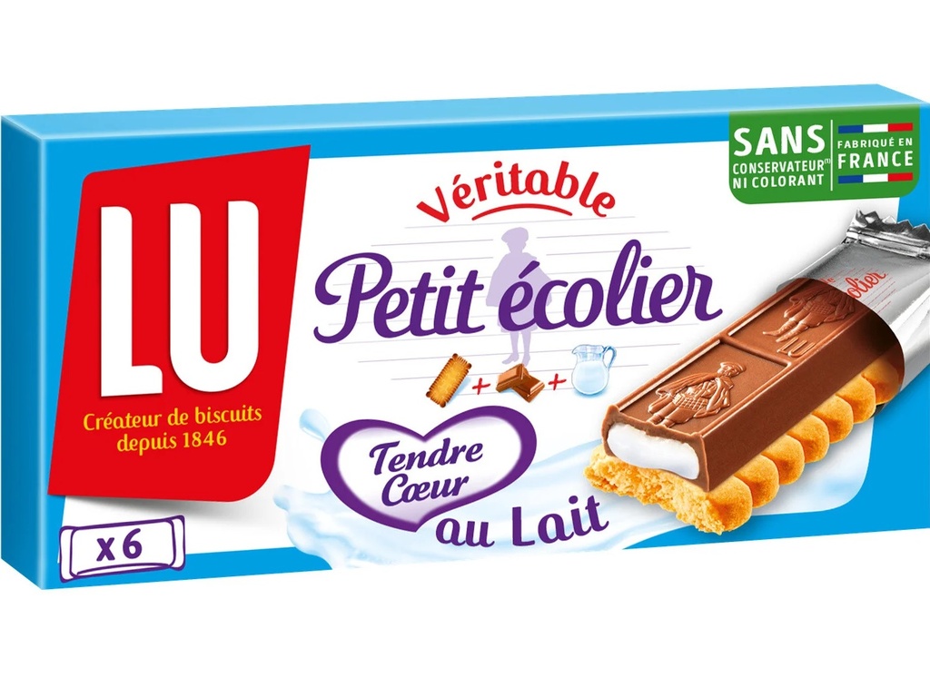 Lu Petit Ecolier Tendre cœur au lait 