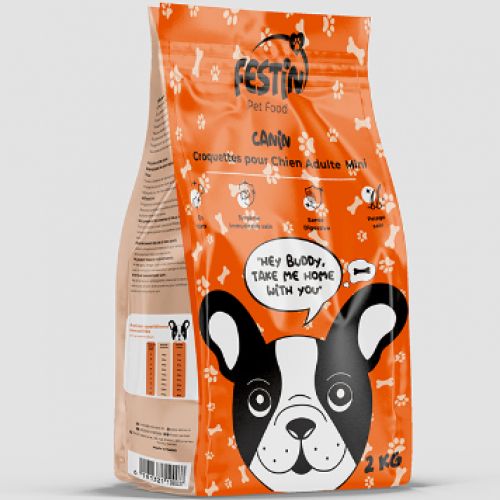 FESTIN Croquette Chien Adulte Mini - 2KG - Au Poisson