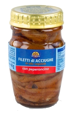 Athena Filets d'anchois à l'huile de piment 80gr