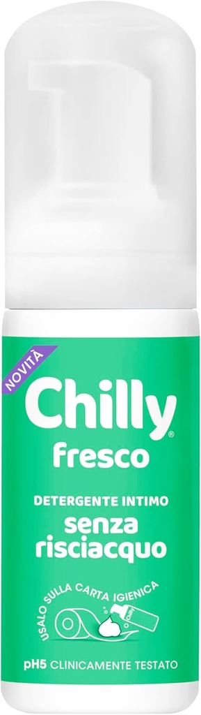 Chilly Nettoyant intime doux et sans rinçage frais, formule mousse pH5, testée cliniquement - 100 ml