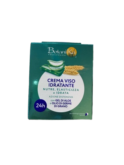 BOTANIKA Crème Viso Idratante avec Gel d'Aloe et Huile de Germe de Grano 50 ml