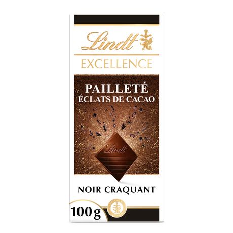 Lindt Excellence Chocolat Pailleté Cacao 100g