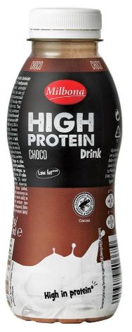 HIGH PROTEIN CHOCOLATE - Milbona - 332 ml (35gr protein )