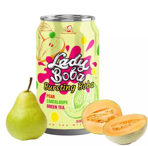 Madam Hong Lady Boba Bubble Tea Pear & Melon 320 ml