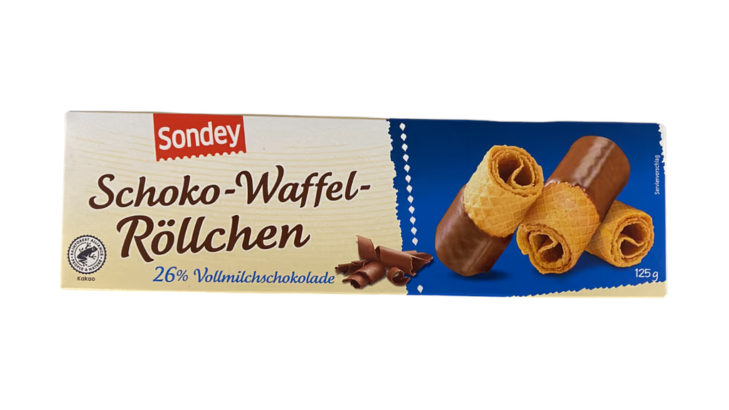  Sondey-Milk chocolate rolled wafers 125gr