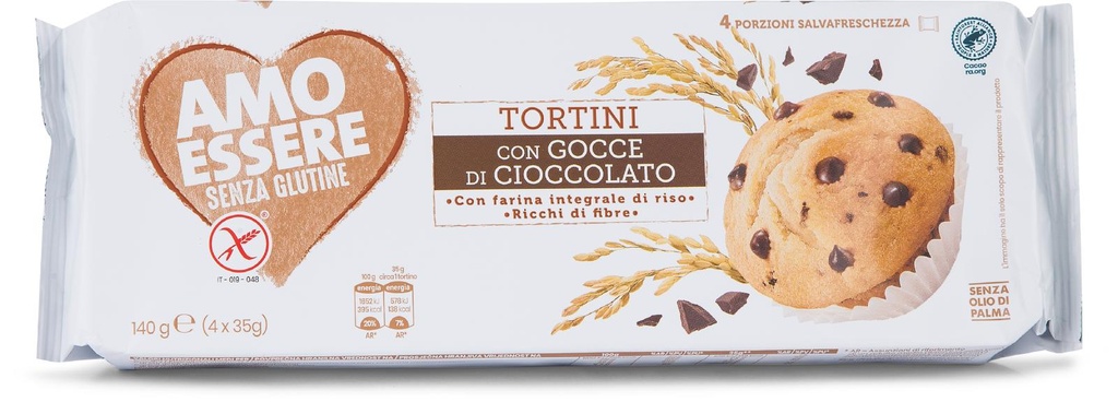 Amo Essere Gluten-free Tortini chocolat 140gr