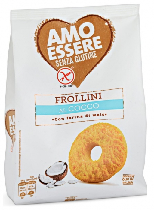 Amo Essere Gluten-free Coconut Shortbread Cookies 250gr 
