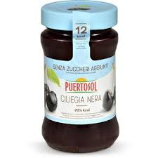 PUERTOSOL No Sugar Black cherry jam 285gr