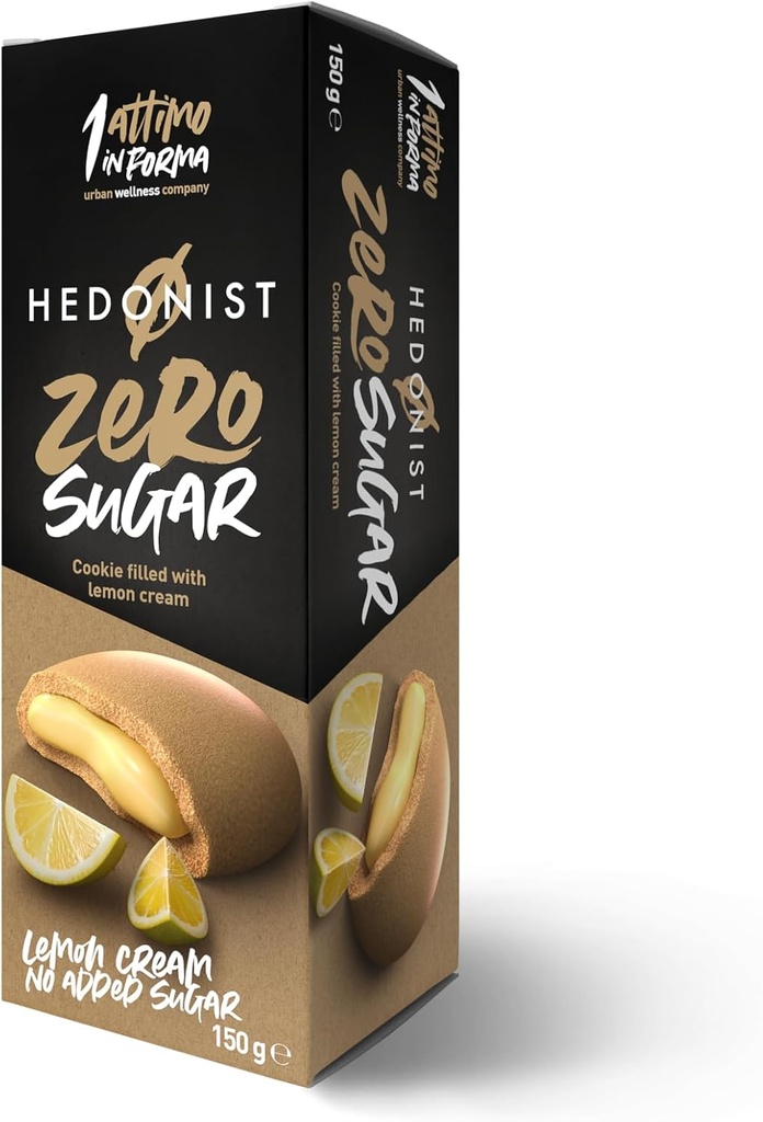 Hedonist Zero Sugar Fresh Lemon Cream Filled Cookies 150gr