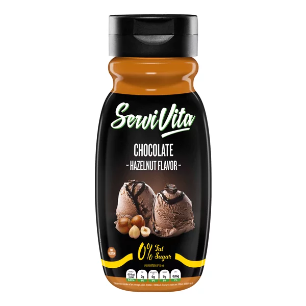 Servivita Zero Calorie Hazelnut Chocolate Syrup - 320ML