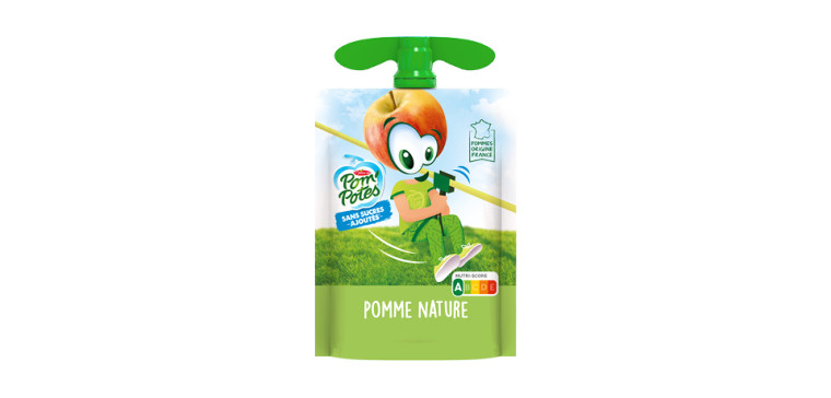 Pom'Potes pomme Gourdes  90g sans sucre ajouté Materne