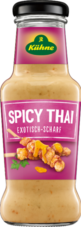 Kühne Seasoning Sauce Spicy Thai Exotic Spicy with Red Curry 250ml (gluten free) 