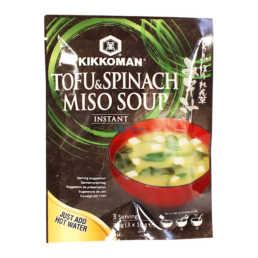 Tofu Spinach Miso Soup | Kikkoman (3*10gr) 