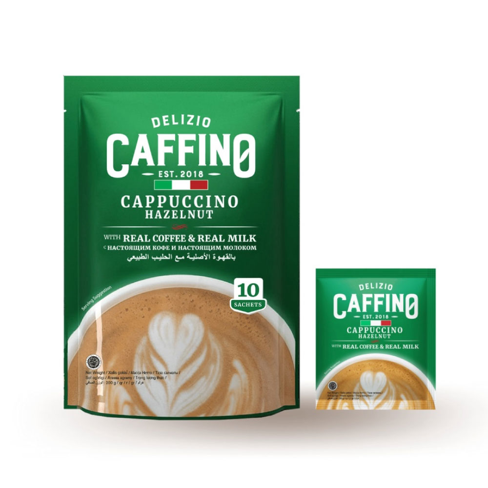 Delizio Caffino Cappuccino Hazelnut 10*20gr  