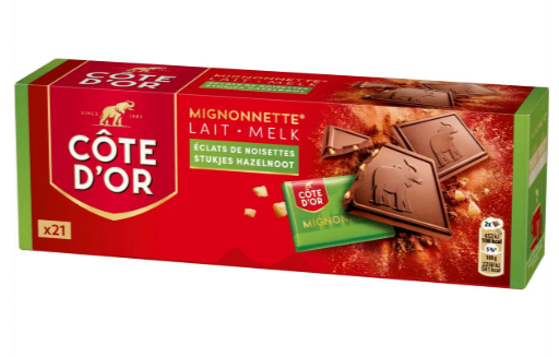 Côte D'Or Mignonettes Milk Chocolate with Hazelnut Chunks  x21 210g