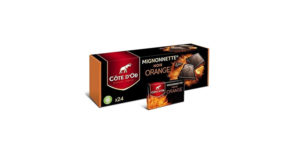 Côte D'Or dark chocolate with orange mignonettes x24 240g