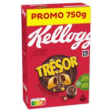 KELLOGG'S Trésor Chocolate Hazelnut Filled Cereal 750g