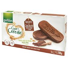 Biscuits Gullón Cuor di Cereale au chocolat et fourrés au cacao 200 g