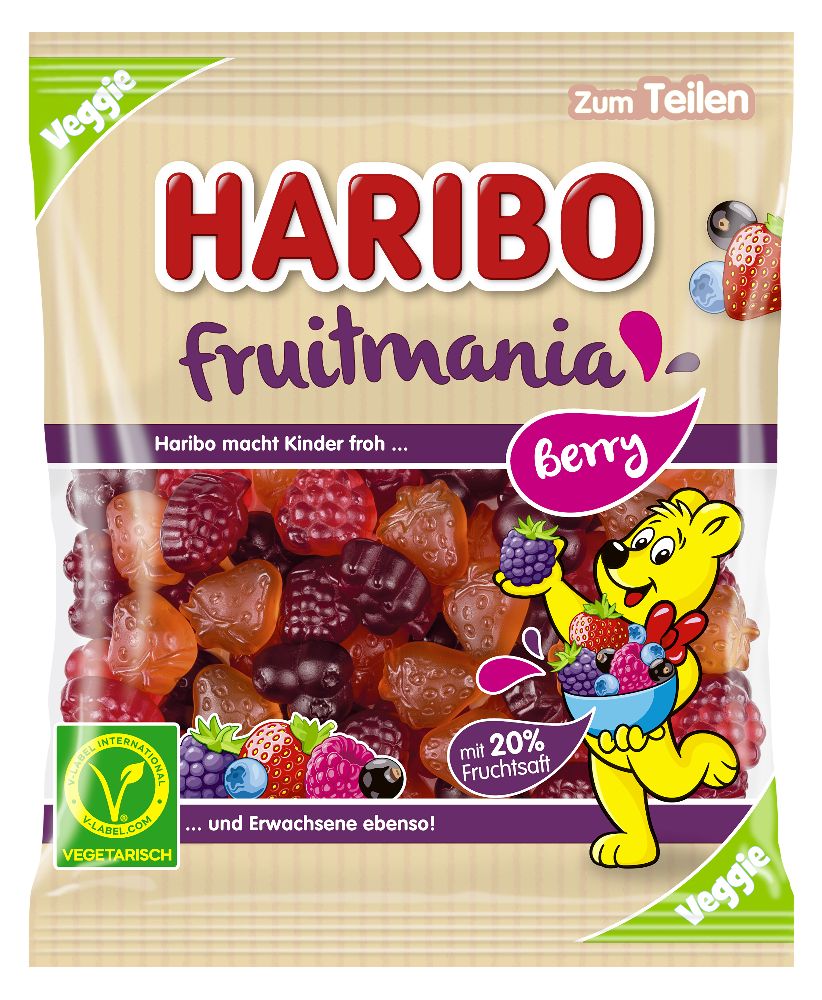 Haribo - Fruitmania aux fruits rouges -160g 