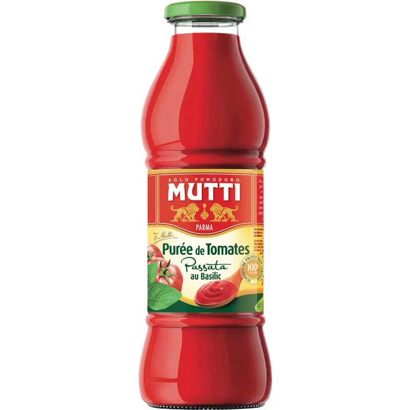 Mutti Italian Purée de tomates au basilic 700 g