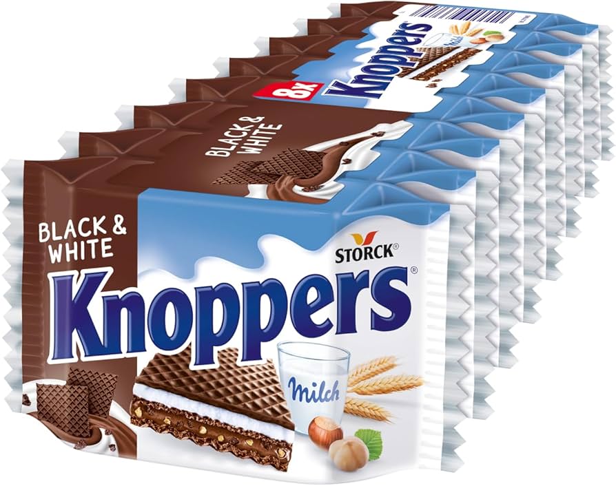 Knoppers - Black & White Wafer- 8x 25g