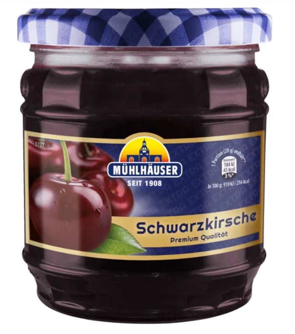 Mühlhäuser – Confiture de cerises noires – 450g