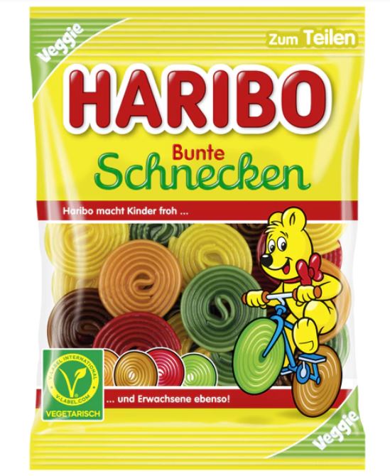 Haribo - colourful snails - 160g 
