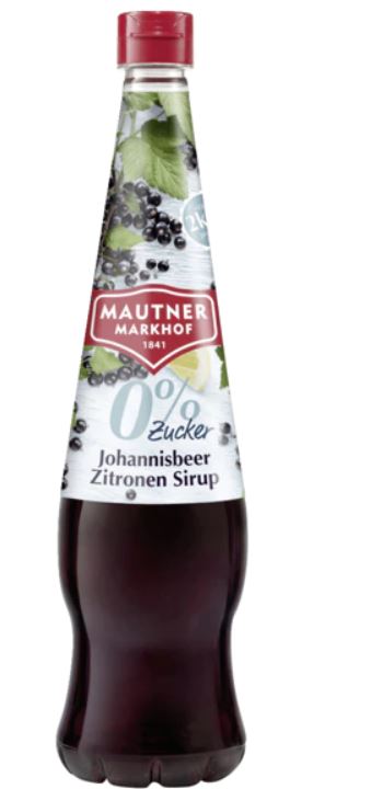Mautner Markhof- 0 % sucre ajouté - Sirop de groseille et de citron - 700ml