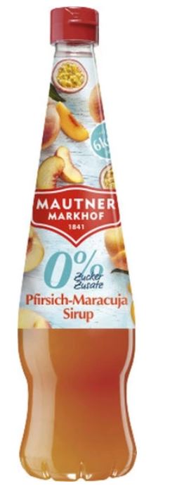 Mautner Markhof - 0% Sugar Added - Peach-Passion Fruit Syrup - 700ml 