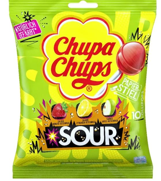 Chupa Chups -sucettes acidulées - 120g  