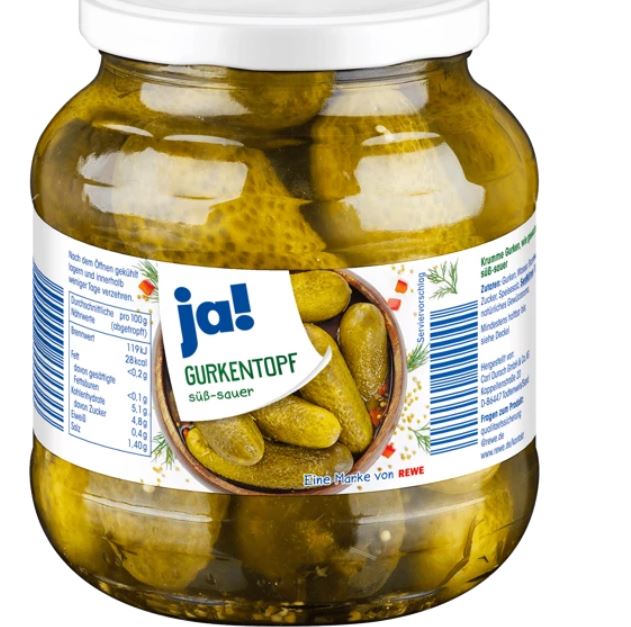 Ja! - Sweet and sour pickled cucumber - 970g 
