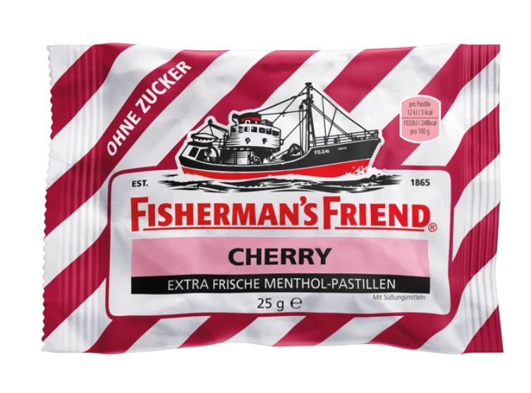 Fisherman's Friend -Sans Sucre -Bonbons à la menthe extra-forts à la Cerise