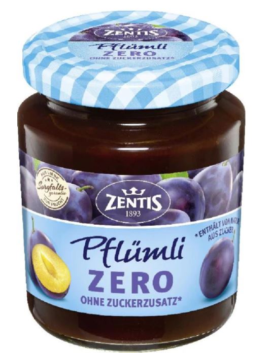 Zentis -No Added Sugar - Plum Jam - 175g