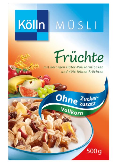 Kölln - No Added Sugar- Fruit Muesli- 500g
