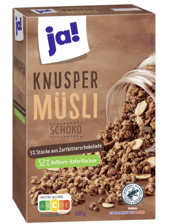 Ja! muesli croustillant au chocolat 600g