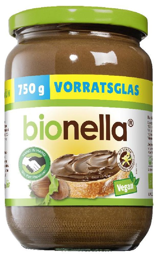 Bio Bionella - Organic Nut Nougat Cream with Bourbon Vanilla 750 g