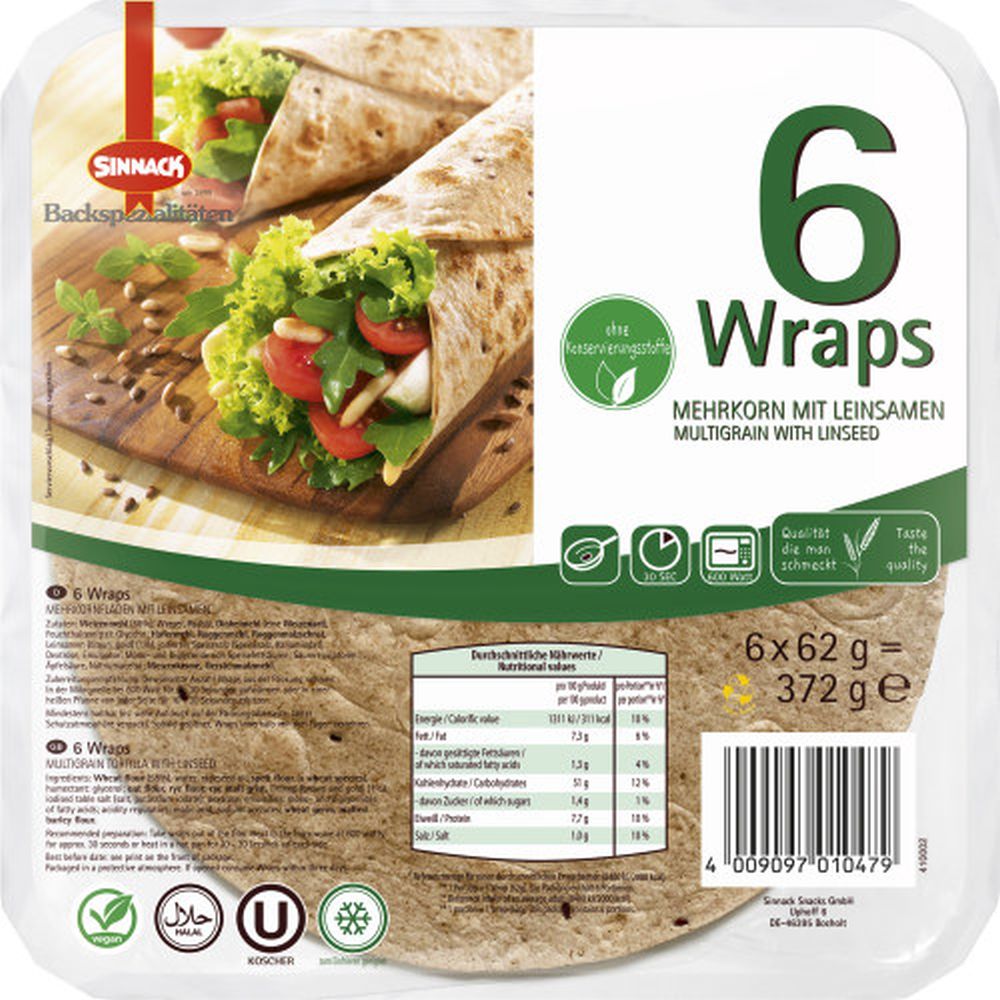 Sinnack 6 tortillas 372g 