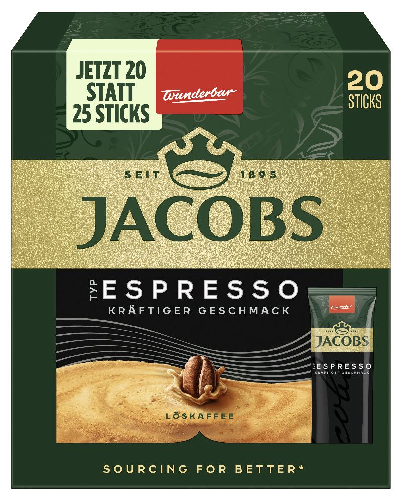 Jacobs Espresso Sticks, box of (36g) * 20 pieces
