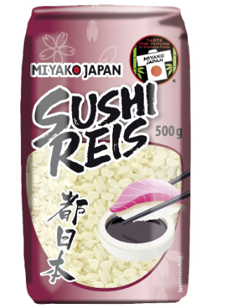 Miyako sushi round grain rice, 500g