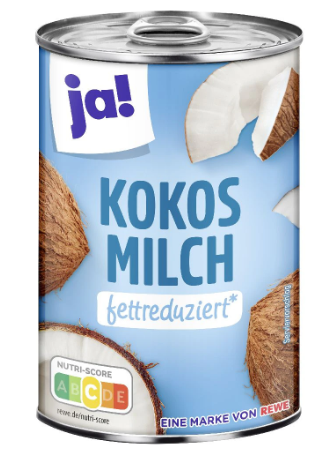 Ja! Reduced-fat coconut milk, 400ml
