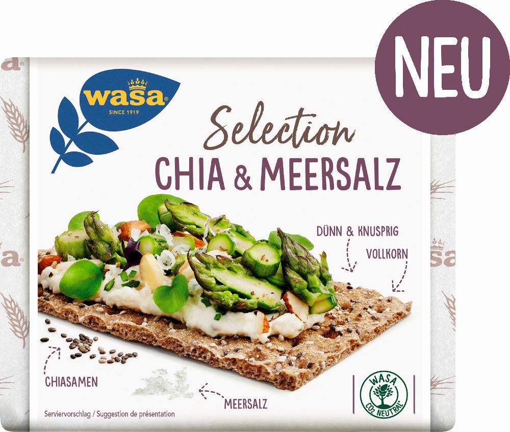 Wasa chia & sea salt, 245g
