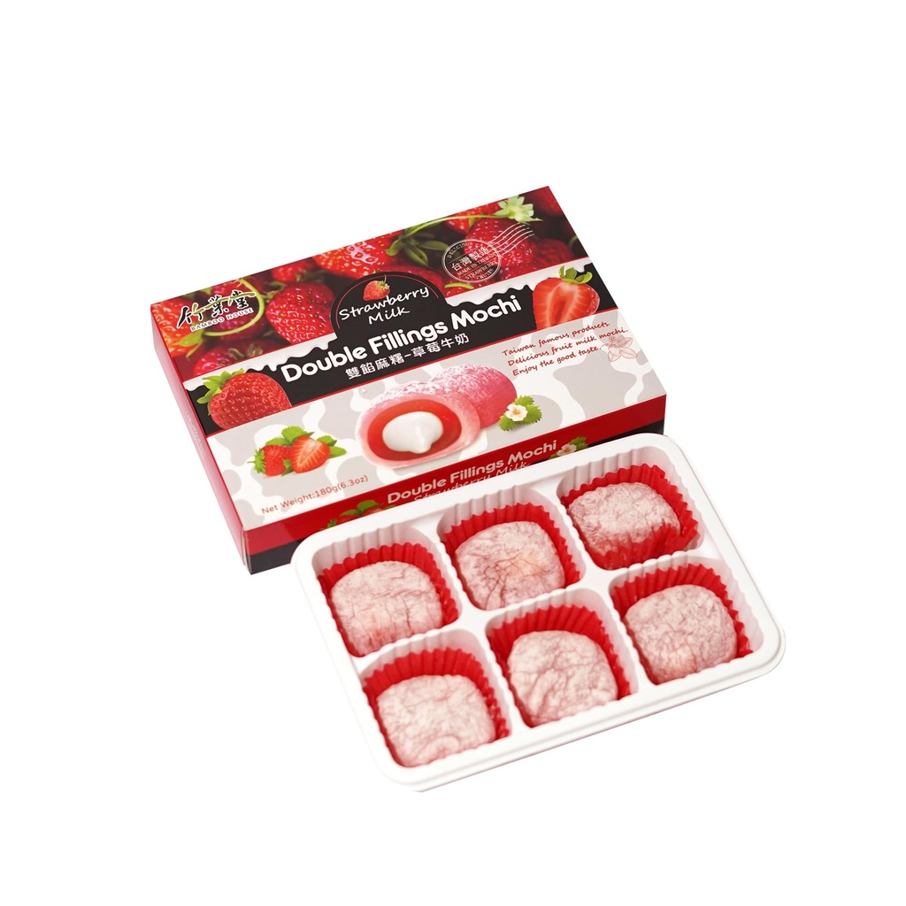 Bamboo House Strawberry Milk Double Filling Mochi 180g