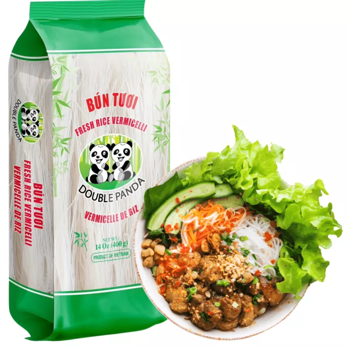 DOUBLE PANDA Rice Vermicelli Bun Tuoi (Green) 400g