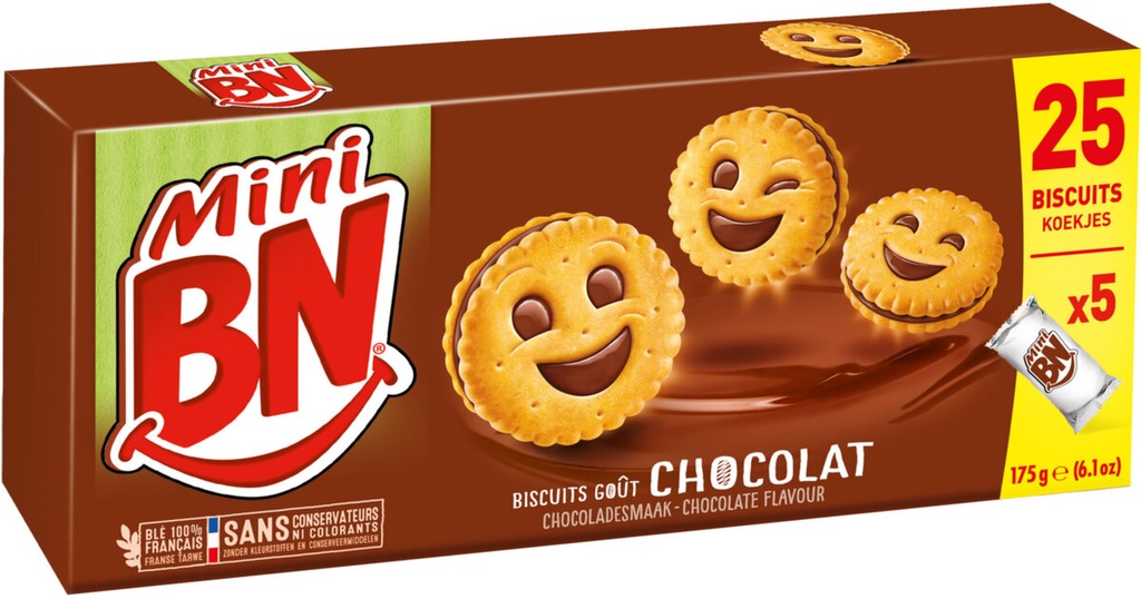 BN Mini Chocolat 175g 25 biscuit